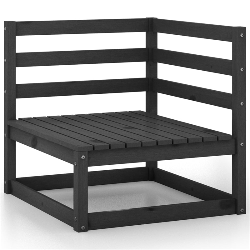 vidaXL Wood Garden Lounge Set in Black