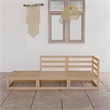 vidaXL 3 Piece Wood Medium Garden Lounge Set in Natural