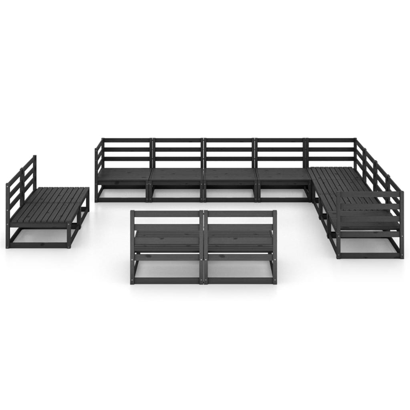 vidaXL Large Garden Lounge Set in Black