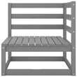 vidaXL Wood Large Garden Lounge Set in Gray