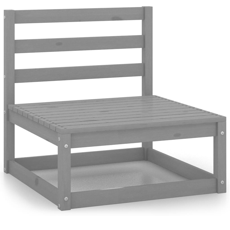 vidaXL Wood Large Garden Lounge Set in Gray
