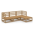 vidaXL Wood Garden Lounge Set in Brown