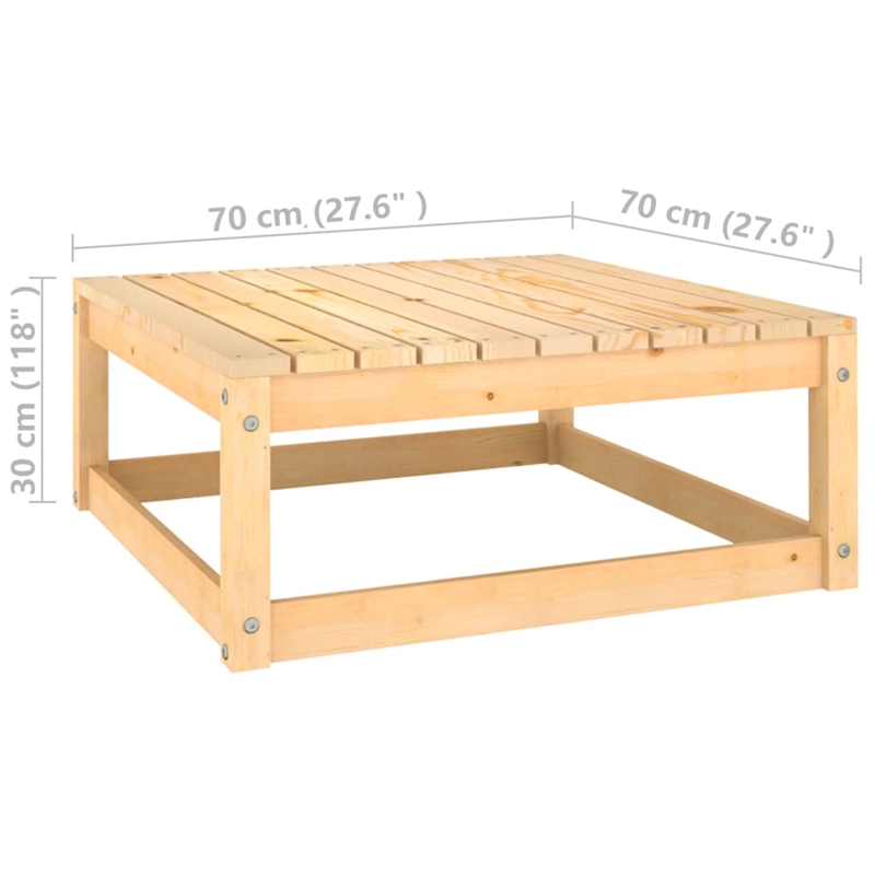 vidaXL 3 Piece Wood Garden Lounge Set