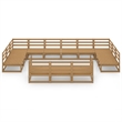 vidaXL Wood Large Garden Lounge Set in Brown