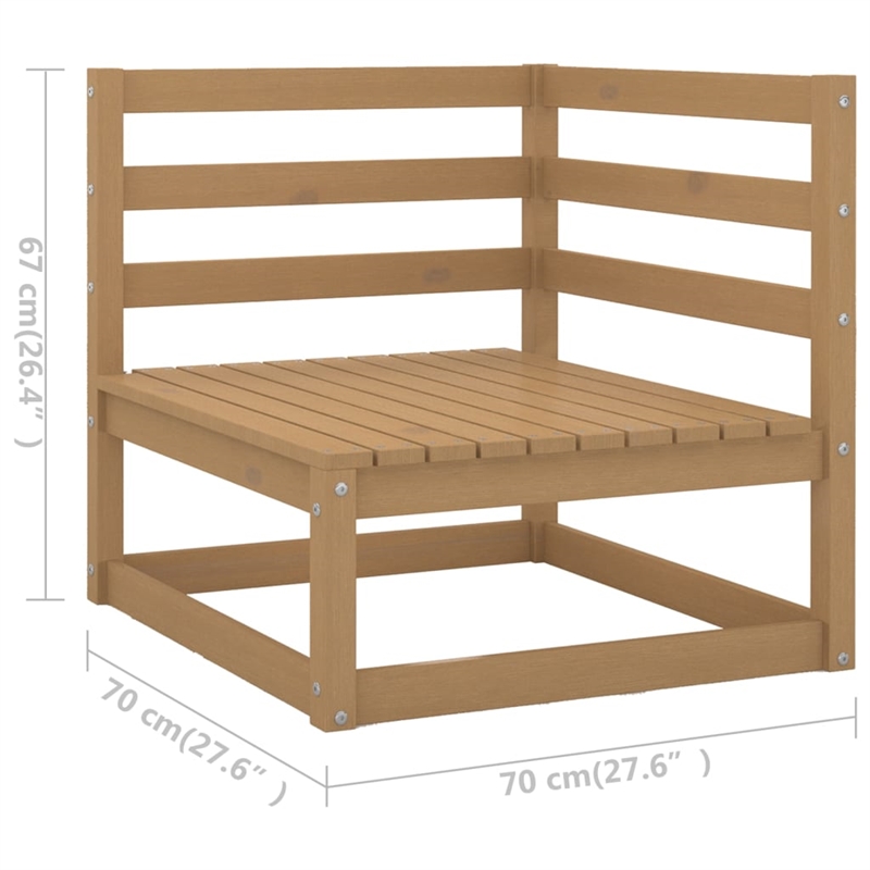 vidaXL Wood Large Garden Lounge Set in Brown