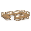 vidaXL Wood Large Garden Lounge Set in Brown