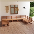 vidaXL Wood Medium Garden Lounge Set in Brown