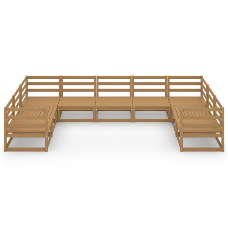 vidaXL Wood Medium Garden Lounge Set in Brown