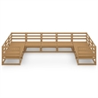 vidaXL Wood Medium Garden Lounge Set in Brown