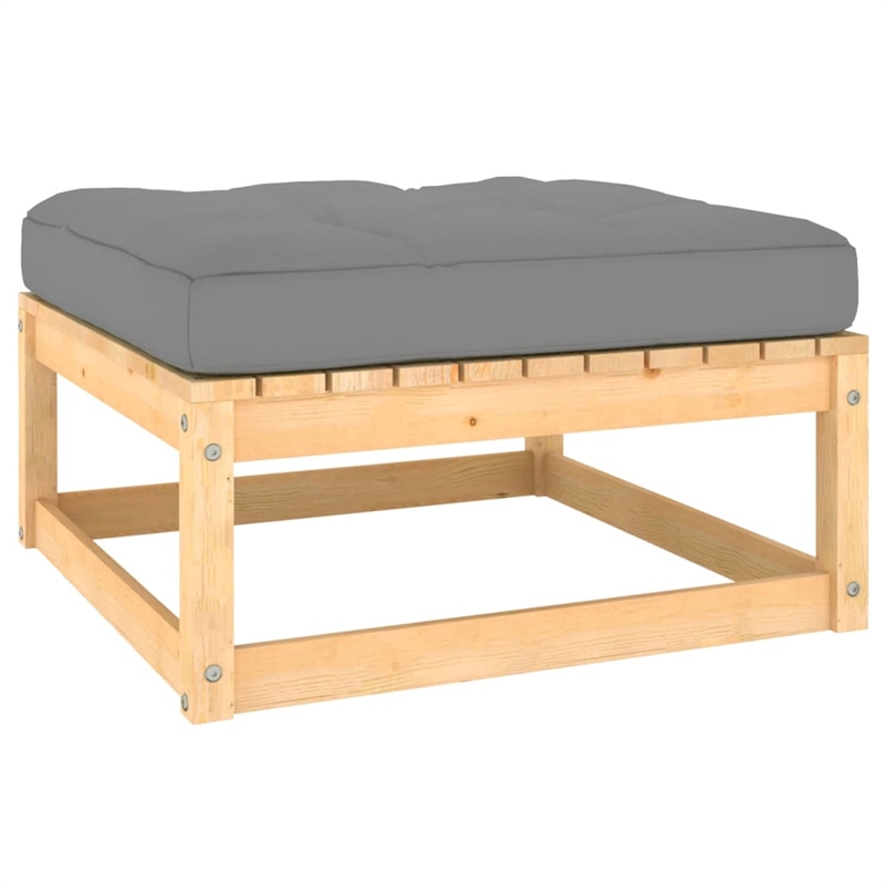 vidaXL 5 Piece Wood Lounge Set in Gray