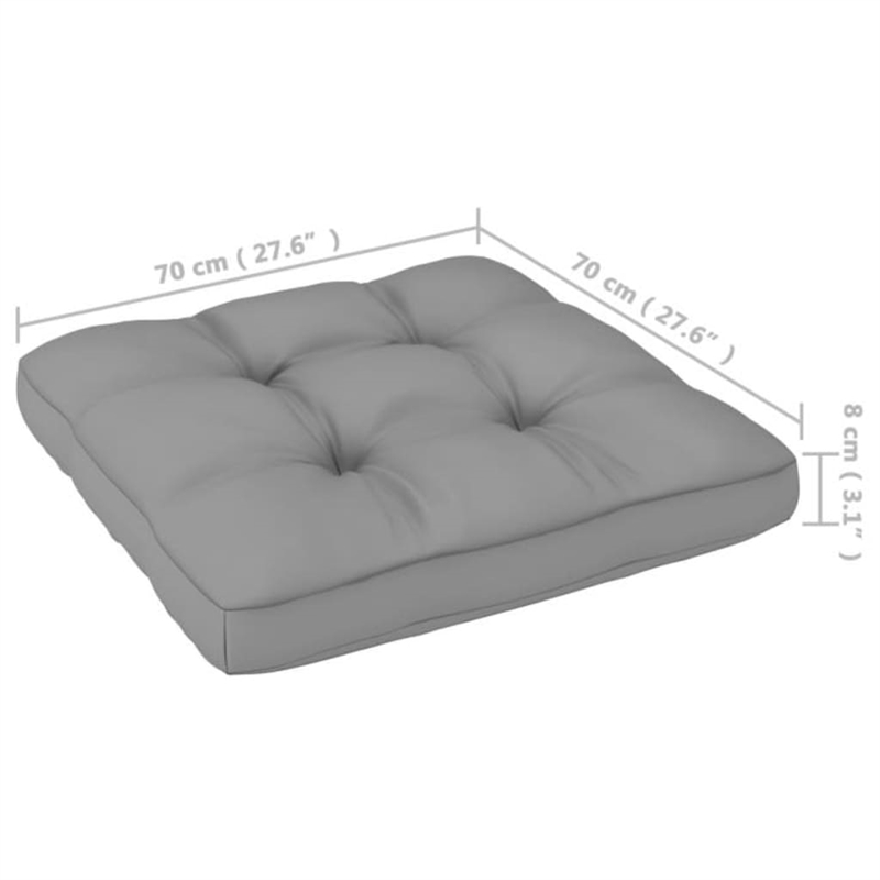 vidaXL 5 Piece Wood Lounge Set in Gray