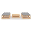 vidaXL 5 Piece Wood Lounge Set in Gray