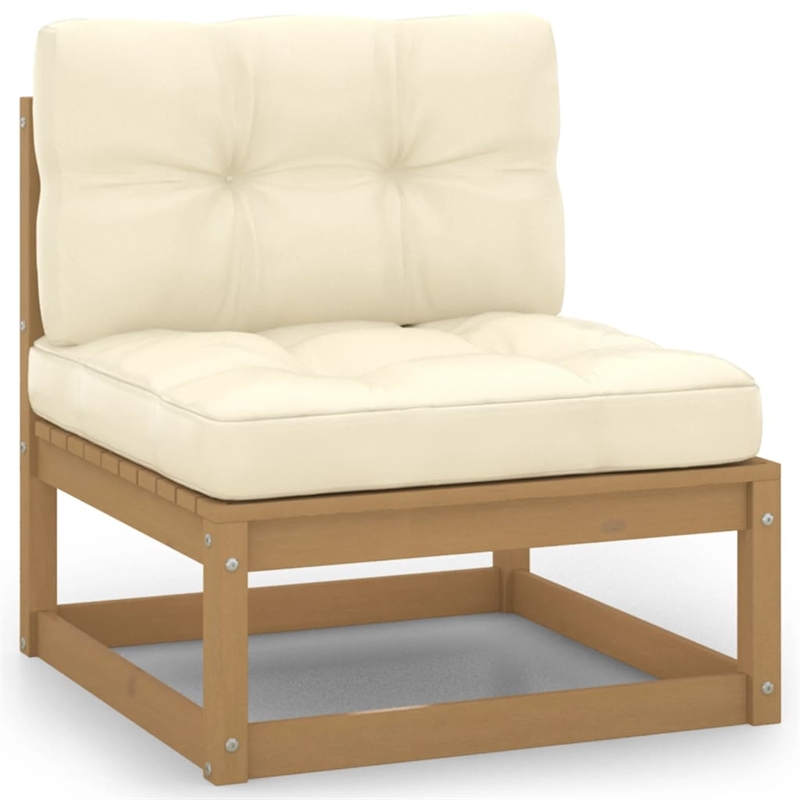 vidaXL Wood Garden Lounge Set in Brown