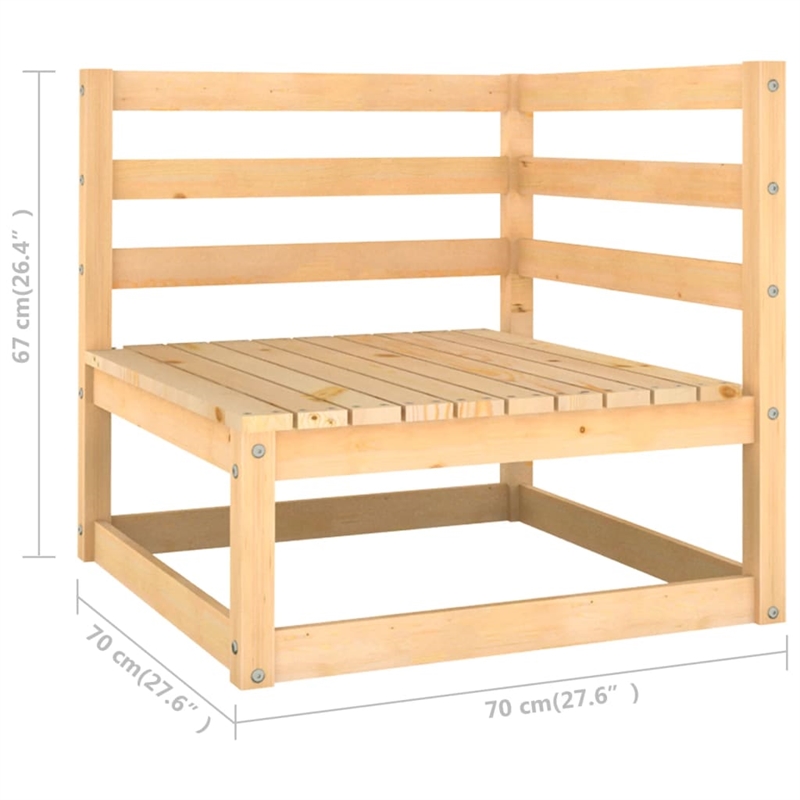 vidaXL 8 Piece Wood Large Garden Lounge Set