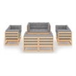 vidaXL 8 Piece Wood Large Garden Lounge Set