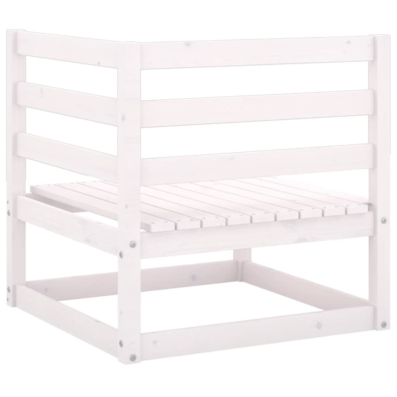 vidaXL 8 Piece Wood Large Garden Lounge Set in White