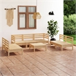 vidaXL 8 Piece Wood Garden Lounge Set in Natural