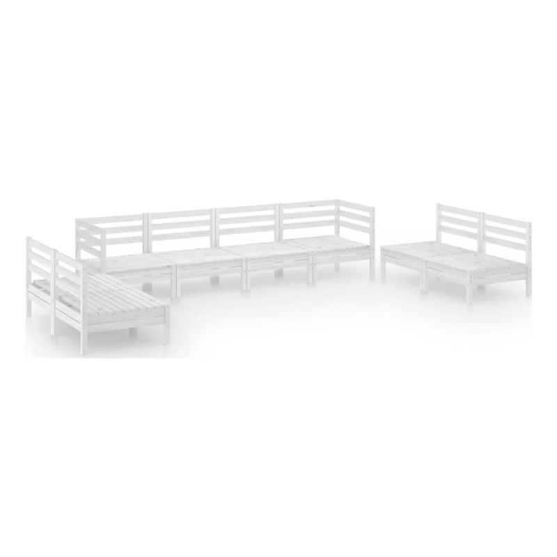 vidaXL Wood Garden Lounge Set in White