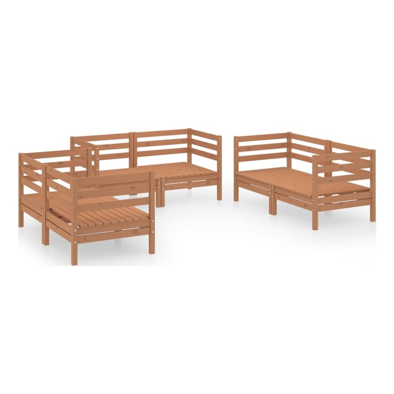 vidaXL Wood Standard Garden Lounge Set in Brown