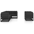 vidaXL Wood Garden Lounge Set in Black