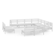 vidaXL Wood Medium Garden Lounge Set in White