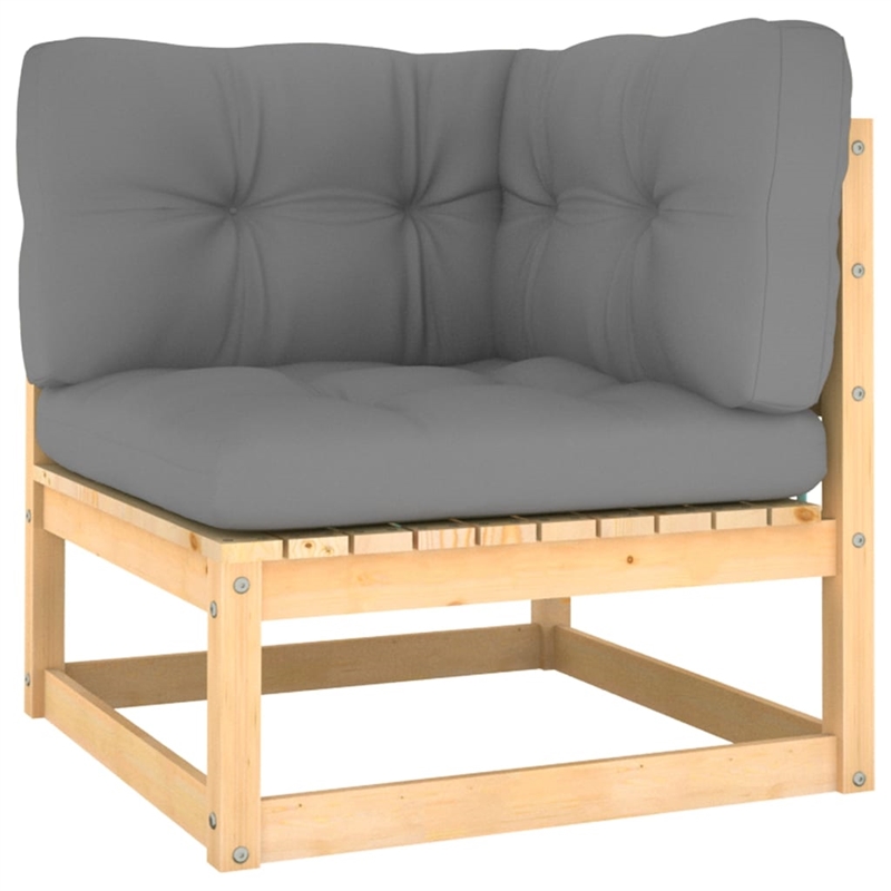 vidaXL Wood Small Garden Lounge Set in Natural