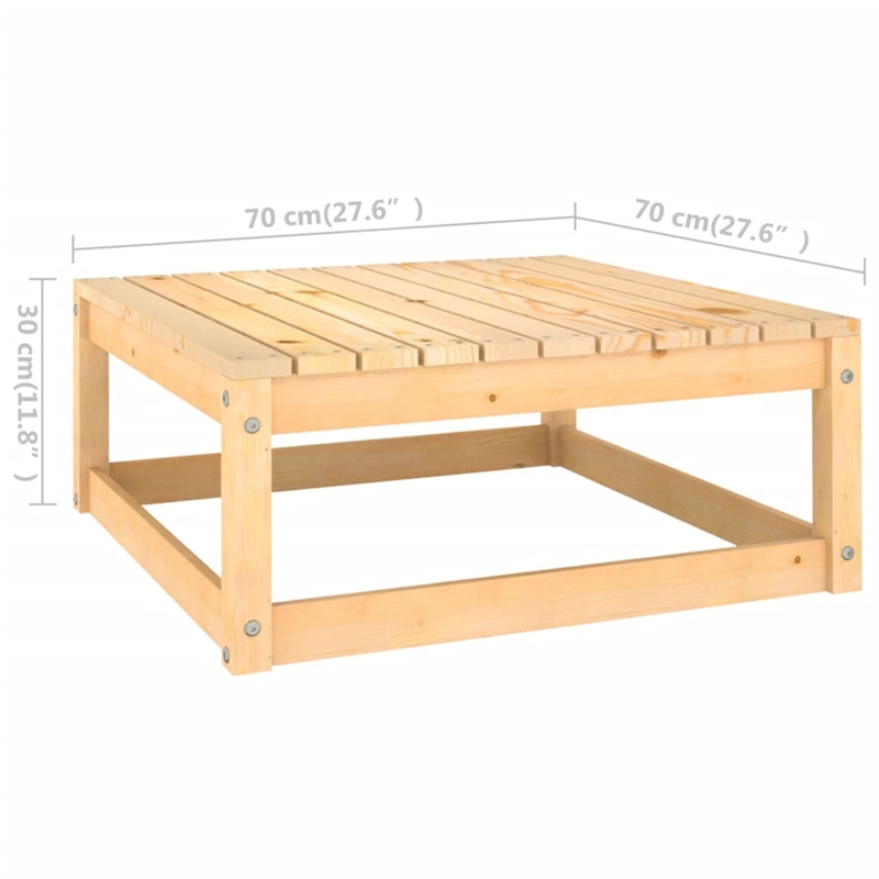 vidaXL Wood Small Garden Lounge Set in Natural