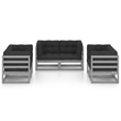 vidaXL 6 Piece Wood Garden Lounge Set in Gray