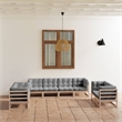 vidaXL 8 Piece Wood Garden Lounge Set in Natural