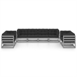 vidaXL 8 Piece Wood Garden Lounge Set in Gray