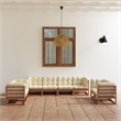 vidaXL 8 Piece Wood Garden Lounge Set in Brown