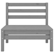 vidaXL 7 Piece Wood Garden Lounge Set in Gray