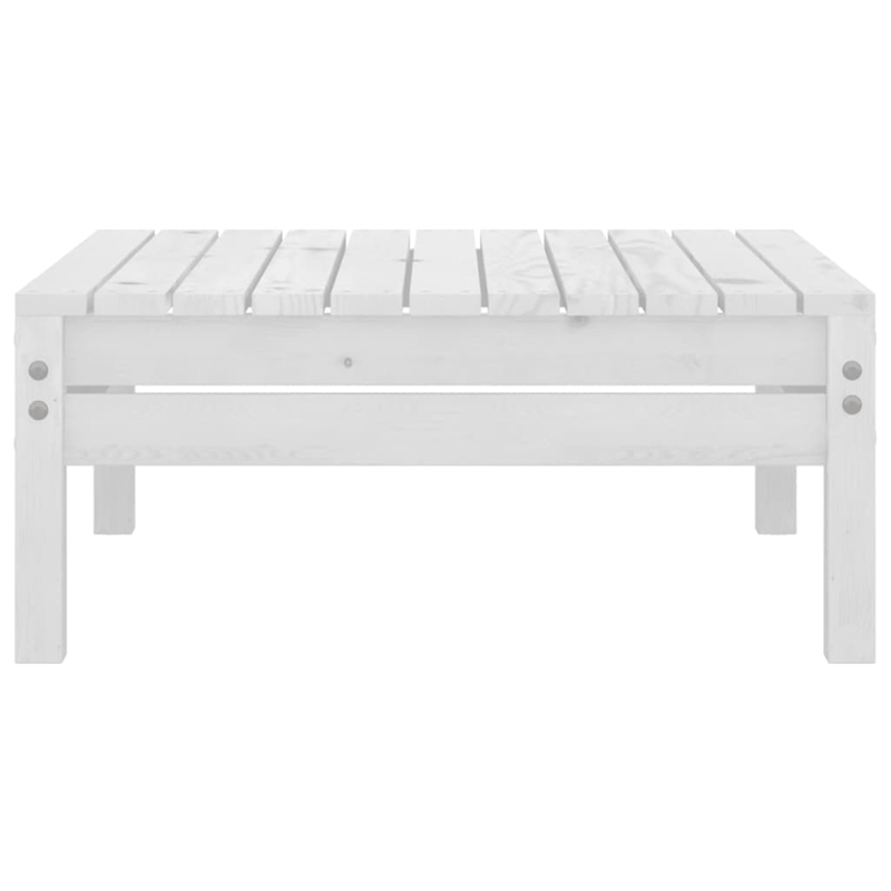 vidaXL 9 Piece Wood Large Garden Lounge Set in White