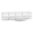 vidaXL 5 Piece Wood Small Garden Lounge Set in White