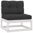 vidaXL Wood Small Garden Lounge Set in White