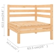 vidaXL Wood Large Garden Lounge Set in Natural