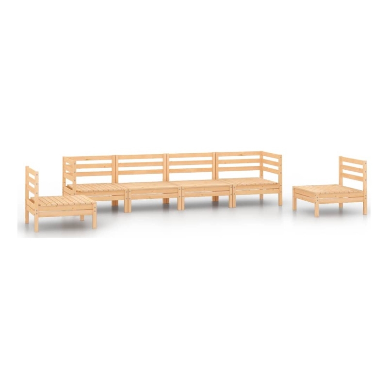 vidaXL Wood Medium Garden Lounge Set in Natural
