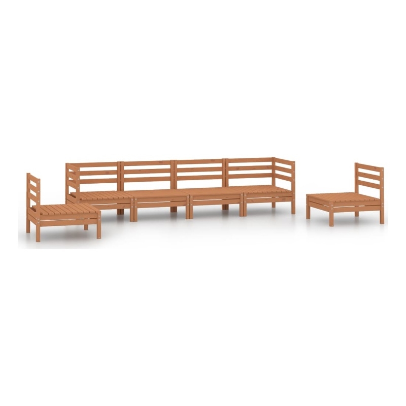 vidaXL Wood Medium Garden Lounge Set in Brown