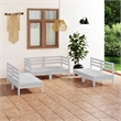 vidaXL Wood Medium Garden Lounge Set in White