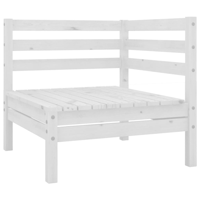 vidaXL Wood Medium Garden Lounge Set in White
