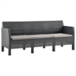 vidaXL 3 Piece Medium Garden Lounge Set in Anthracite