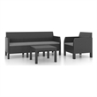 vidaXL 3 Piece Medium Garden Lounge Set in Anthracite