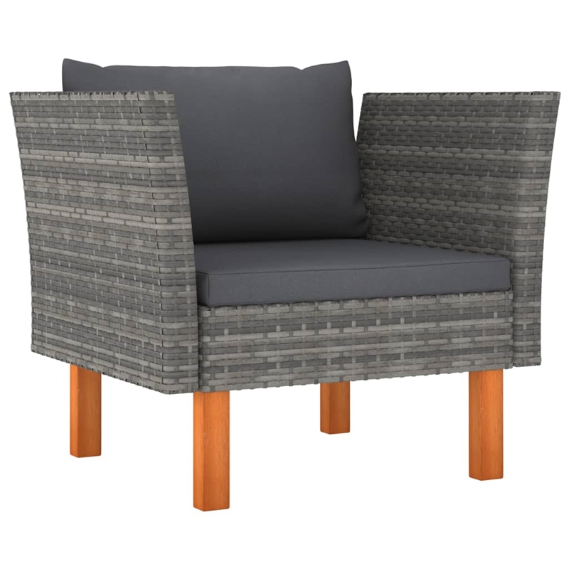 vidaXL 6 Piece Steel Garden Lounge Set in Gray