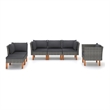 vidaXL 6 Piece Steel Garden Lounge Set in Gray