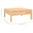 vidaXL Wood Medium Garden Lounge Set in Natural