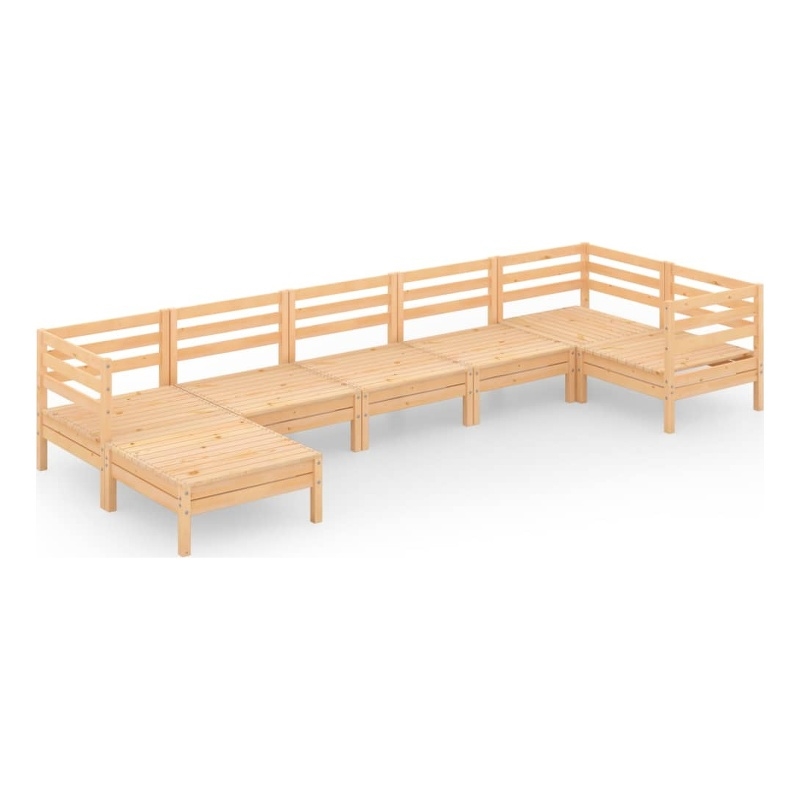 vidaXL Wood Medium Garden Lounge Set in Natural