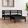 vidaXL Wood Garden Lounge Set in Black