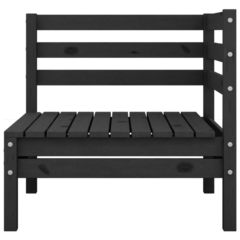 vidaXL Wood Garden Lounge Set in Black
