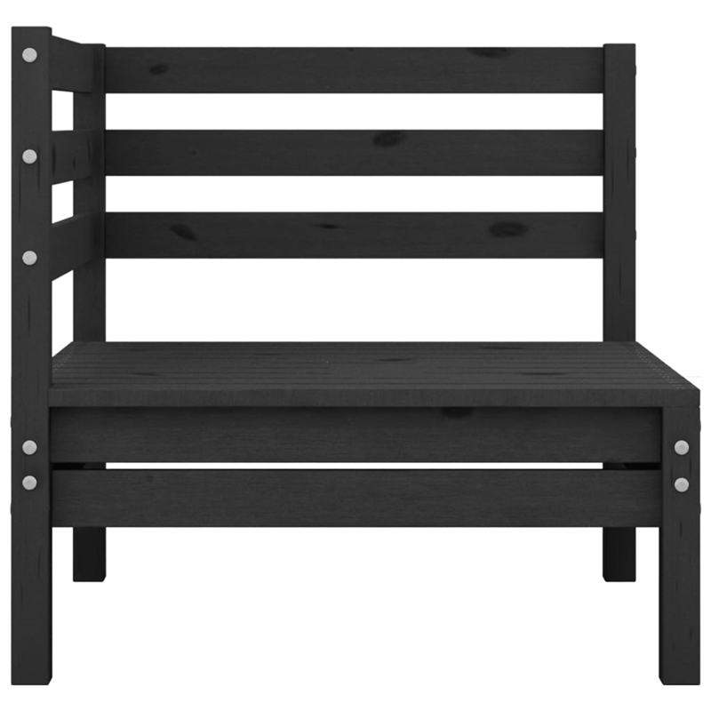 vidaXL Wood Garden Lounge Set in Black