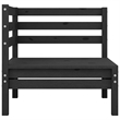 vidaXL Wood Garden Lounge Set in Black
